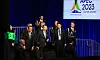 President Yoon Suk Yeol, center, attends a welcome reception for the Asia-Pacific Economic Cooperation (APEC) leaders' week at the Exploratorium in San Francisco, California Wednesday. [JOINT PRESS CORPS]