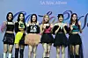 Girl group Weeekly poses for cameras during a press showcase on Wednesday at the Blue Square Mastercard Hall in Yongsan District, central Seoul, ahead of the release of “ColoRise” the same day. [CHO YONG-JUN]