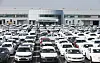 Audi and Volkswage vehicle at a pre-delivery center in Pyeongtaek, Gyeonggi in June 2016, the first time the German automaker was caught for intentionally falsifying its gas emission. [YONHAP]
