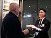 Second Vice Science Minister Ryu Je-myung, right, meets with an official from Nvidia at the U.S. tech giant's headquarters in California on Jan. 9. [MINISTRY OF SCIENCE AND ICT]