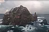 Dokdo islets after snowfall on Dec. 21. [YONHAP]