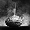 ″Watermelon with Knife″(1985) by Robert Mapplethorpe. [THE ROBERT MAPPLETHORPE FOUNDATION/ KUKJE GALLERY]