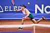 Jang Su-jeong returns the ball to Spain's Rebeka Masarova during the women's singles final at the WTA 125 Nordea Open in Bastad, Sweden on Friday. [AFP/YONHAP]