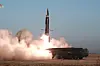 North Korea carries out a test-launch of an upgraded K-23 short-range ballistic missile on March 25, 2021. [YONHAP]