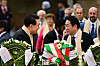 Japanese counterpart Fumio Kishida, right, and South Korea's President Yoon Suk Yeol at the G20 summit in New Delhi, India, Sept. 10. [UPI/YONHAP]
