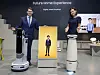 The Samsung Bot Handy robot, left, and the Samsung Bot i robot will be used to help around household chores in the future. [SAMSUNG ELECTRONICS]