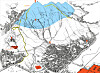 1. An area of Mount Inwang depicted on Jeong Seon's 'Inwangjesaekdo.' 2. Chimabawi (Skirt Rock) 3. Seonbawi (Standing Rock) 4. Suseongdong Valley 5. Kyungbok High School (Site of Jeong Seon's former residence)  [AN CHUNG-KI]