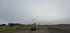 The unmanned air vehicle EAV-3 powered by LG Chem's lithium-sulfur battery prepares to take off on a test flight in Goheung County, South Jeolla, on Aug. 30. [LG CHEM]