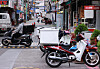 Food delivery bikes in Sincheon, Seoul. Thanks to increase in food delivery due to Covid-19 social distancing, some of the franchises such as chicken as seen earnings increase. [YONHAP]