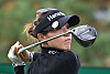 Lydia Ko of New Zealand tees off on the ninth hole during the final round of the BMW Ladies Championship at Oak Valley Country Club in Wonju, Gangwon province on Sunday. [AFP/YONHAP]