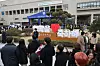 Students and families take photos at Seoul National University's matriculation ceremony in February. [YONHAP]