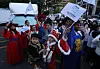 Member of Expo Friends wear Korea's traditional hanboks to promote Busan’s 2030 World Expo bid during a street campaign held on Nov. 21 in Busan [YONHAP]