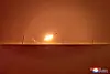 North Korea launches a “strategic” cruise missile toward the Yellow Sea on Saturday, as seen in a photo released by its official Korean Central News Agency (KCNA) on Sunday, which claimed Pyongyang successfully conducted a drill for a ″simulated tactical nuclear attack.” [YONHAP]