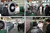 North Korean leader Kim Jong-un inspects the Pukjung Machine Complex, a major shipbuilding manufacturing facility in North Pyongan Province, in photos released by its official Rodong Shinmun on Sunday. [YONHAP]