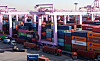 Shipping containers at Incheon New Port are pictured on Wednesday. [NEWS1]