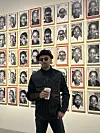 French photographer and street artist JR during a press preview at the Lotte Museum of Art earlier this month for his first Korean solo exhibition, 'Chronicles.' [SHIN MIN-HEE]