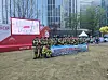 The firefighters were quite the hit in the plaza. [TOM MCCARTHY]
