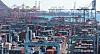 Shipping containers at a port in Busan. [YONHAP]