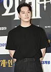 2PM member and actor Chansung at the VIP screening of the film 'Alienoid' at Yongsan District, central Seoul, on July 18 [NEWS1]