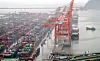 Export cargo at a port in Busan. Korea’s economy is expecting major headwinds in 2023 with export shrinking. [YONHAP]