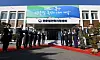 South Korean Unification Minister Lee In-young, fifth from right, attends the opening ceremony of the Panmunjom Tourist Support Center in Paju, Gyeonggi, on Wednesday, Nov. 4. The center, located outside the border village of Panmunjom, will be used to host tours to the Joint Security Area starting this week. [JOINT PRESS CORPS]