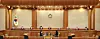 Constitutional Court President Yoo Nam-seok, center, appointed by former President Moon Jae-in, as well as eight other justices announce a decision on controversial bills that were pushed through the National Assembly by the Democratic Party in April 2022 on Thursday in central Seoul. [YONHAP]