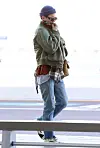 G-Dragon is spotted at Incheon International Airport in January. [ILGAN SPORTS]