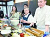 Chef Cho Hee-suk, center, leads the “Kimchi, Jang and Traditional Liquor: Fermentation of Hansik” workshop at the Korea House in Jung District, central Seoul, on Tuesday. [KOREA FOOD PROMOTION INSTITUTE]