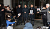 The legal representatives for the family of a late victim of Japan’s wartime forced labor speak to reporters in front of the Supreme Court in southern Seoul after the top court on Thursday ordered Japanese steelmaker Nippon Steel to compensate the plaintiff. [NEWS1]