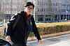 Justice Minister Han Dong-hoon enters the ministry headquarters at Gwacheon, Gyeonggi, on Thursday. [NEWS1]