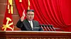 In footage broadcast by Pyongyang's state-controlled Korean Central Television (KCTV) on Tuesday, North Korean leader Kim Jong-un greets members of the ruling Workers' Party at the 6th expanded plenary session of the party's 8th Central Committee in Pyongyang the previous day [YONHAP]