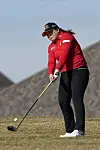 Park In-bee tees off on the second hole during the third round of the Volunteers of America Classic at the Old American Golf Club in The Colony, Texas, on Saturday. [AFP/YONHAP]