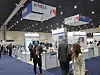 Visitors to the BIO International Convention take a look at Korean pharmaceutical companies' booths in San Diego Monday. Around 20 companies from Korea set up their booths at the pavilion or independently to market their products and seek new business opportunities. [SARAH CHEA]