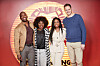 From left, Dashaun Young, Futhi Mhlongo, Amanda Kunene and Anthony Lawrence held an online press conference on Wednesday to discuss behind-the-scenes of the musical 'The Lion King.' [S&CO]
