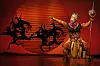 Futhi Mhlongo acting a scene in 'The Lion King' as the oracular mandrill Rafiki in the 2022 international tour team's production of 'The Lion King' in Seoul. [S&CO]