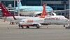 Jeju Air passenger aircraft parked at Incheon International Airport on Tuesday. Jeju Air on Tuesday denied Eastar Jet’s claims that it was behind the restructuring of Eastar Jet. [YONHAP]
