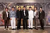 From left, Cho Sae-ho, Jee Seok-jin, Lee Seung-gi, Yoo Yeon-seok, Kyuhyun, Joshua and Hoshi of boy band Seventeen pose for a photo during an online press conference for ″Bro & Marble in Dubai″ on Monday. [TVING]