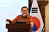 Indonesian Ambassador to Korea Gandi Sulistiyanto speaks at a press briefing organized by the Indonesian Embassy in Seoul on Friday on the occasion of the 50th anniversary of diplomatic relationship between the two countries. [EMBASSY OF INDONESIA IN KOREA]