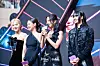 Girl group Blackpink during the “pink carpet” event Friday at Times Square in Yeongdeungpo District, western Seoul. [DANIELA GONZALEZ PEREZ]