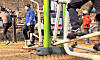 People make use of a public outdoor exercise area in Gyeonggi after gyms were forced to shut down due to stricter social distancing measures. [KIM HONG-JOON]