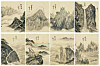 Haeak palgyeong and Songyu palhyeongdo (Album of Eight Scenic Views of Seas and Mountains and Eight Confucian Scholars of the Song Dynasty) by renowned landscape painter of the Joseon Dynasty, Gyeomjae Jeong Seon (1676-1759) [K AUCTION]