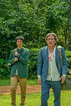 Actors Choi, right, and Park portray two fugitives - prisoner No. 203 and Nam-sik - on the run in “Heaven.” [LOTTE ENTERTAINMENT]