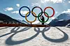 A view of the Olympic rings in Cortina d'Ampezzo, Italy on Feb. 2. [REUTERS/YONHAP]
