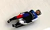 Jung Hye-sun in action during the women's singles race at the Luge World Cup in Sigulda, Latvia on Jan. 3. [EPA/YONHAP]