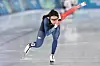 Speed skater Kim Min-sun trains at Milan Speed Skating Stadium in Milan, Italy on Feb. 3 [YONHAP]