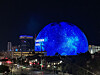 Samsung Electronics' Galaxy advertisement displayed on the Sphere arena in Las Vegas on Jan. 9. [YONHAP]