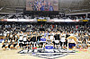 The KBL squad for the 2022-23 all-star game poses after the game held at Suwon KT Sonicboom Arena in Suwon, Gyeonggi on Jan. 15. [NEWS1]