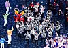 Team Korea enters the stadium during the closing ceremony of the Beijing 2022 Winter Olympic Games, at the National Stadium in Beijing, on Sunday. [JOONGANG ILBO]