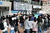 The domestic terminal of Gimpo International Airport is crowded with travelers on Sunday. As overseas travel was shut down due to Covid-19 , travelers increasingly choose domestic travel instead. [YONHAP]