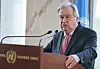 UN Secretary-General Antonio Guterres attends a press conference on the day of a meeting to discuss future of stalled peace talks over the divided island of Cyprus at the United Nations in Geneva, Switzerland, on March 18. [REUTERS/POOL/YONHAP]